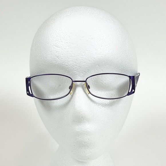 La Matta Rapsody Women Eyeglass Frame Tortoise Purple Metal Cutout 52-16-135 - Picture 1 of 16